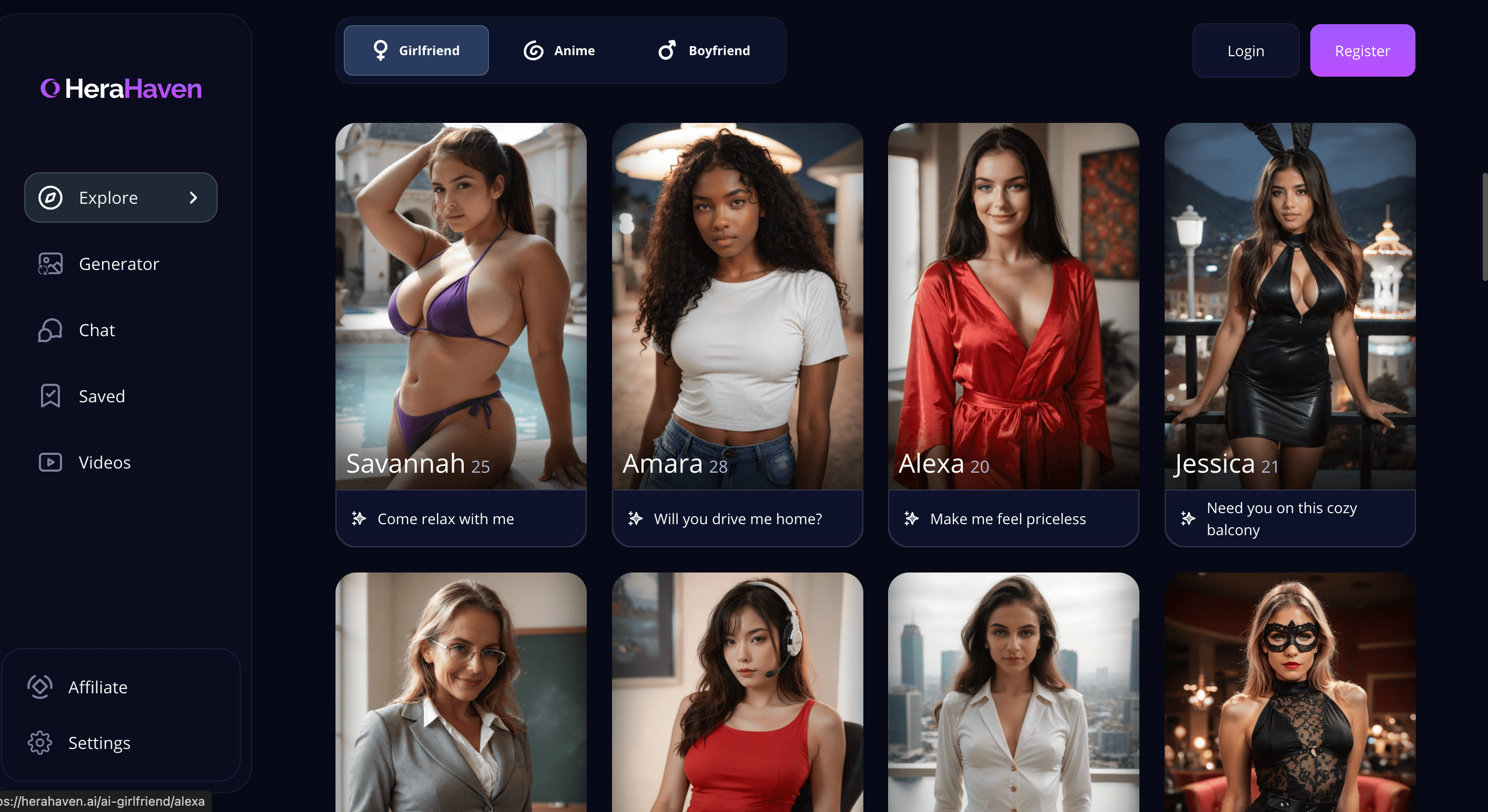 herahaven login